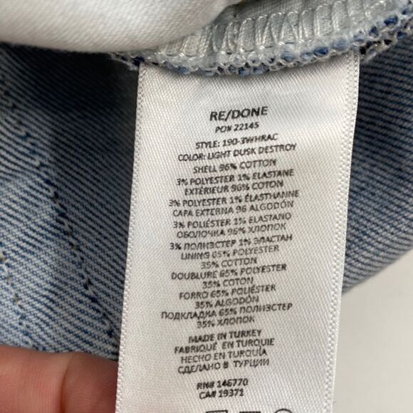 Re/Done 90s High Rise Ankle Crop in Light Dusk Destroy Women’s Size 30 New - Picture 7 of 13